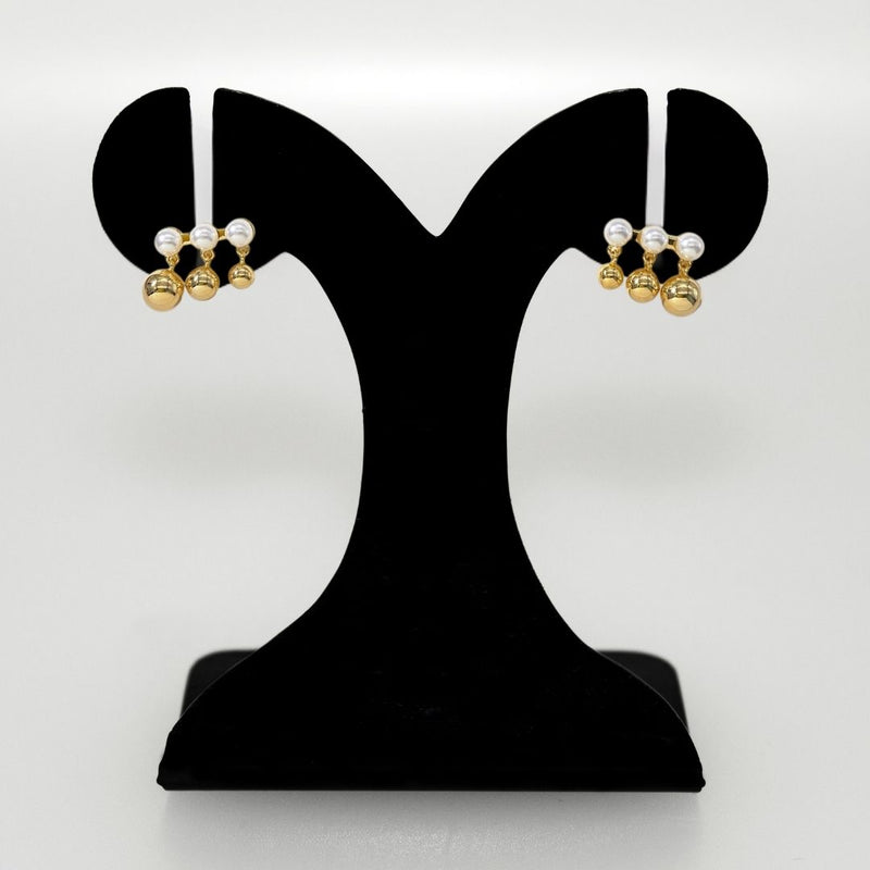 Golden Charm Semi Dangle Earrings