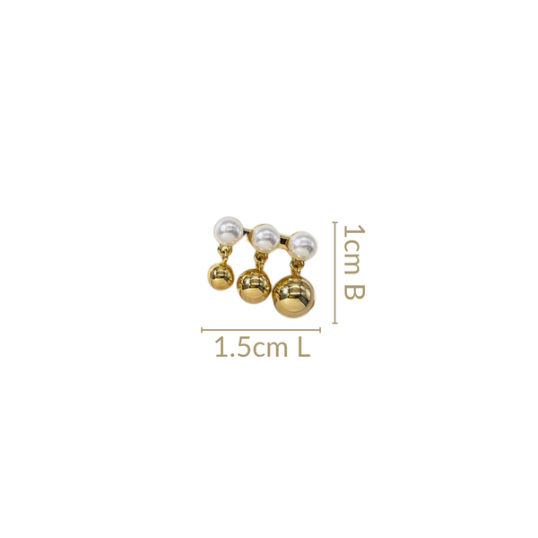 Golden Charm Semi Dangle Earrings