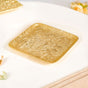 Golden Crest Floral Metal Decorative Tray