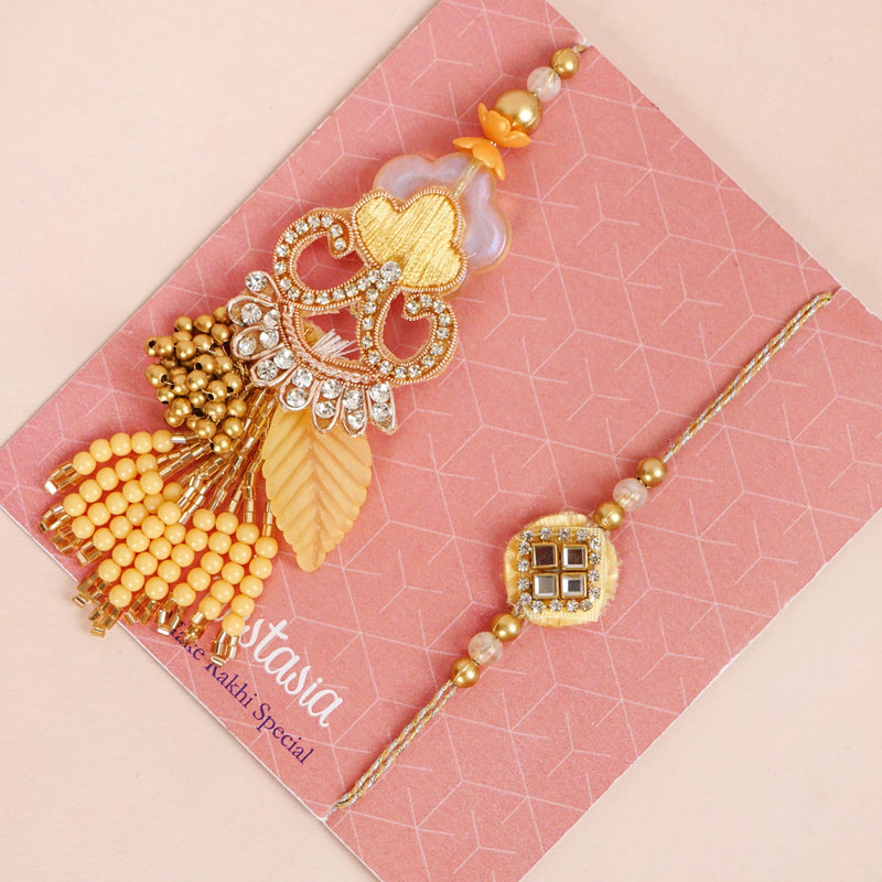 Golden Glow Rakhi Lumba Gift Set