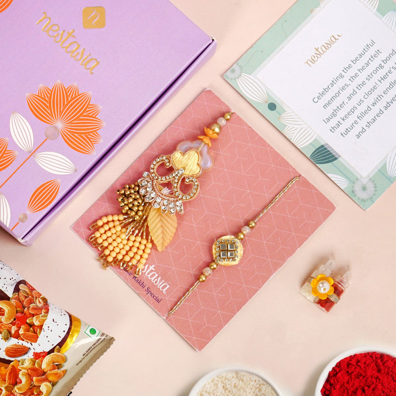 Golden Glow Rakhi Lumba Gift Set