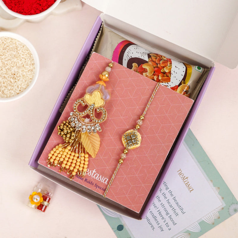 Golden Glow Rakhi Lumba Gift Set