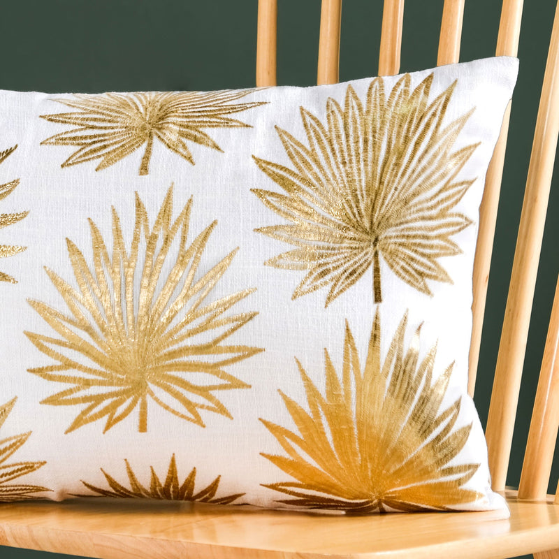 Golden Grace Cotton Cushion Cover 50x36cm