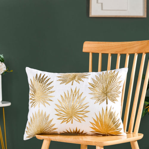 Golden Grace Cotton Cushion Cover 50x36cm