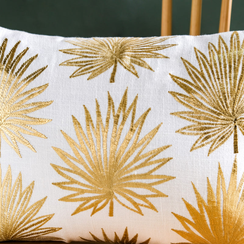 Golden Grace Cotton Cushion Cover 50x36cm