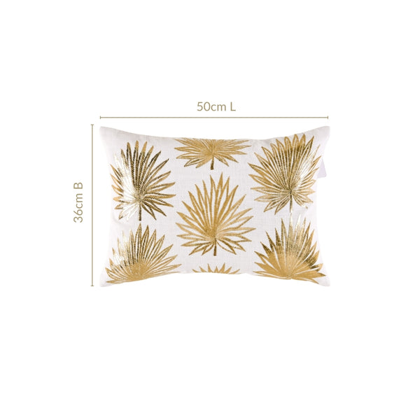 Golden Grace Cotton Cushion Cover 50x36cm