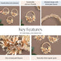 Golden Harvest Bloom Wreath Set Of 3