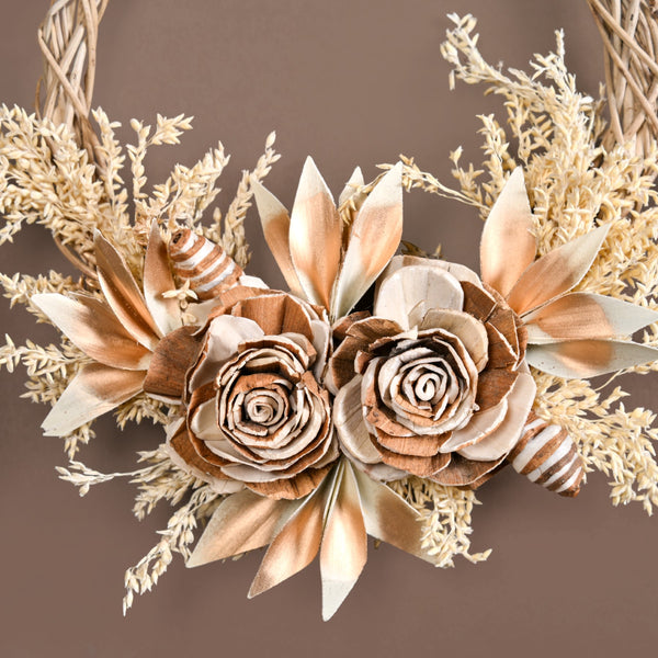 Golden Harvest Bloom Sustainable Flower Wreath Set Of 3