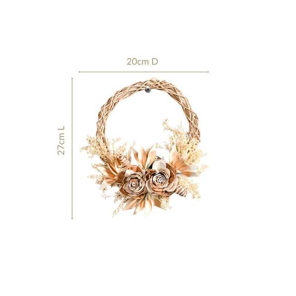 Golden Harvest Bloom Sustainable Flower Wreath Set Of 3