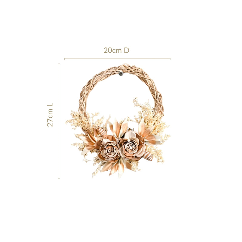 Golden Harvest Bloom Wreath Set Of 3