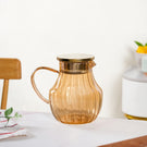 Premium Fluted Amber Borosilicate Glass Jug 1350ml