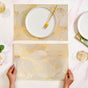 Golden Petals Table Mat Set Of 6