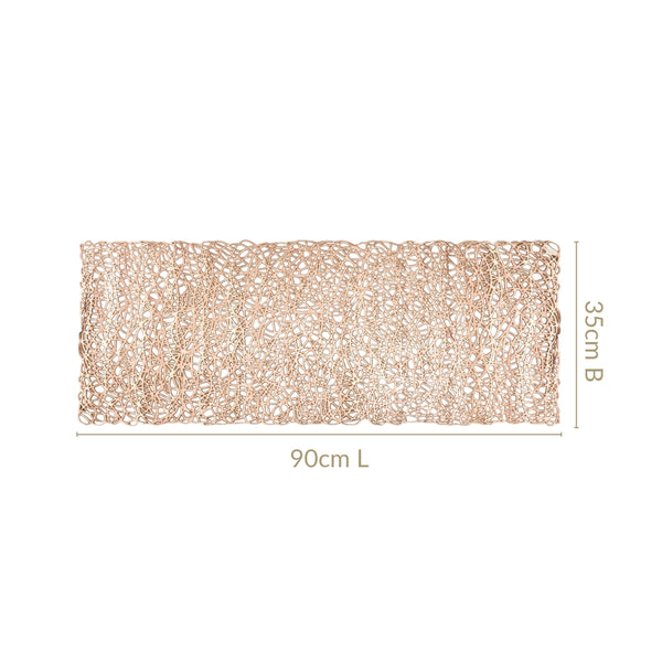 Laser Cut Style Table Runner Gold 90x35cm