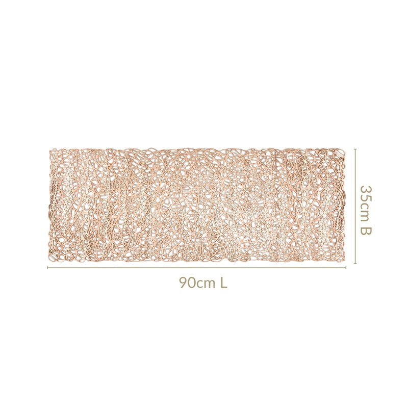 Laser Cut Style Table Runner Gold