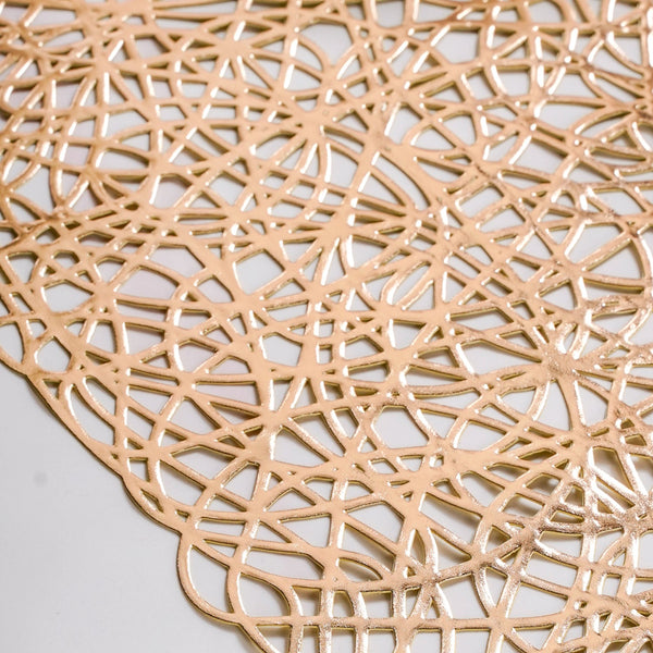 Laser Cut Style Table Runner Gold 90x35cm