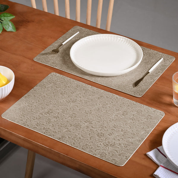 Golden Flower Placemat Set Of 6