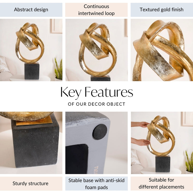 Golden Infinity Loop Resin Art