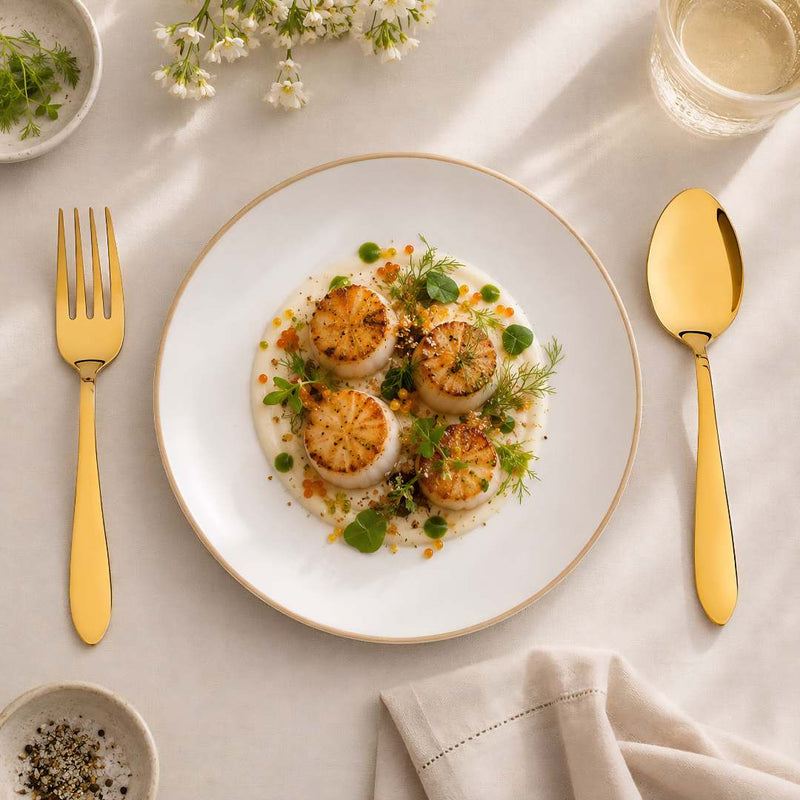 Golden PVD Coated Cutlery Set Of 12