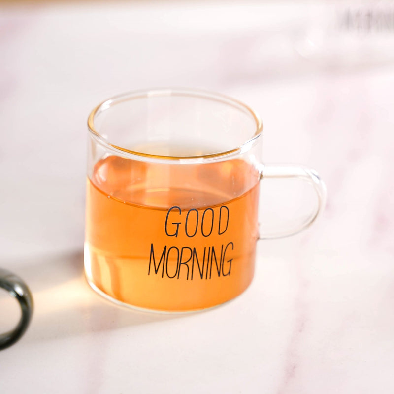 Good Morning Assorted Multicolour Handle Tea Cups Set Of 6 130ml