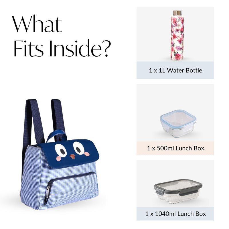 Googly Eyes Checkered Bag For Kids