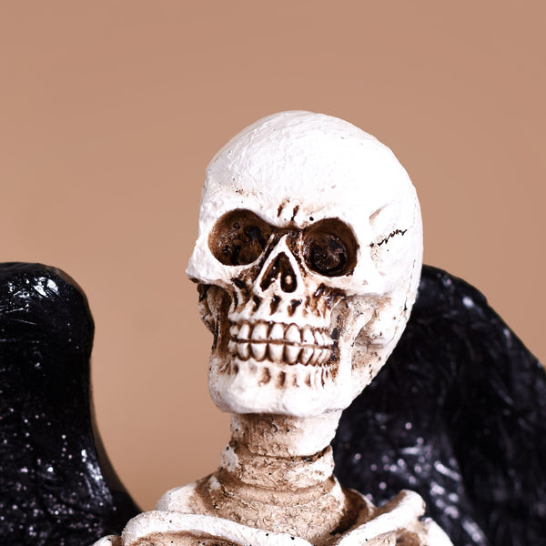 Meditating Fallen Angel Skeleton Showpiece