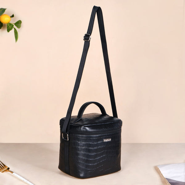 Gourmet Carry Lunch Bag Lunch Box Hamper Black