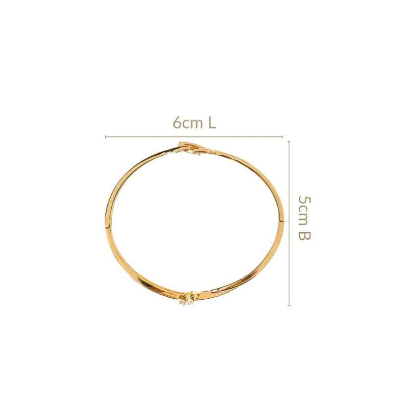 Graceful Knotted Vines Gold Bracelet