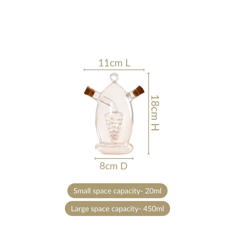 2 in 1 Grape Cluster Glass Dispenser Bottle