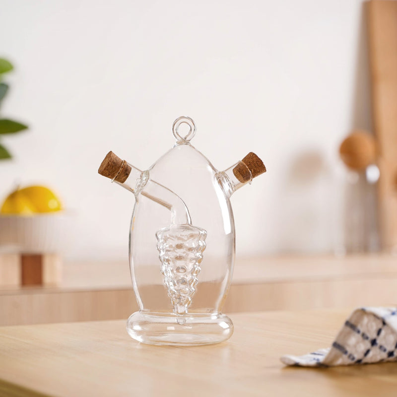 2 in 1 Grape Cluster Glass Dispenser Bottle