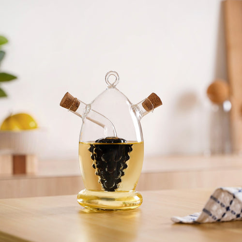 2 in 1 Grape Cluster Glass Dispenser Bottle