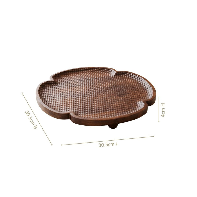 Nero Floral Carved Platter 30x30cm