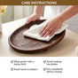 Mango Wood Carved Nero Platter Oval 25x14cm