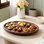 Mango Wood Carved Nero Platter Oval 25x14cm
