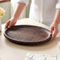 Mango Wood Carved Nero Platter Oval 25x14cm
