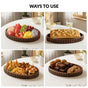 Scallop Rim Nero Platter Oval 35x25cm
