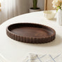 Scallop Rim Nero Platter Oval 35x25cm