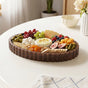 Scallop Rim Nero Platter Oval 35x25cm