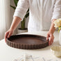 Scallop Rim Nero Platter Oval 35x25cm