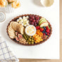 Scallop Rim Nero Platter Oval 35x25cm