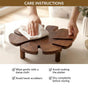 Nero Monstera Leaf Mango Wood Riser