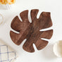 Nero Monstera Leaf Mango Wood Riser