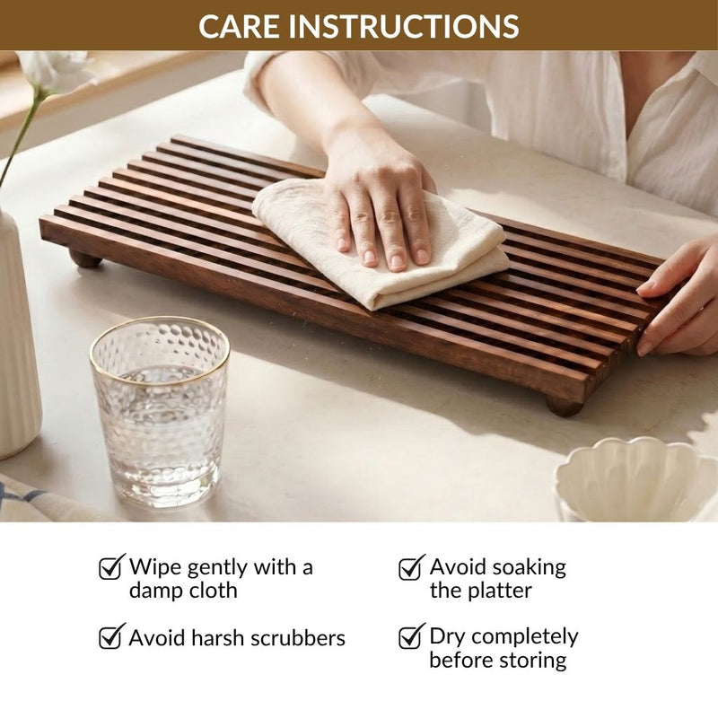 Nero Mango Wood Serving Platter 40x15cm