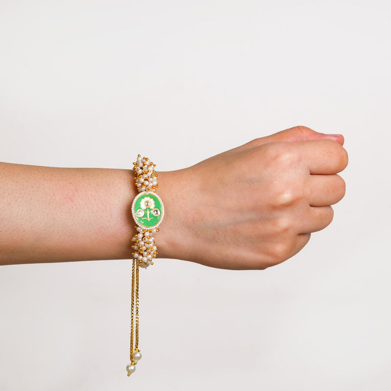 Green Bracelet Rakhi Gift Set