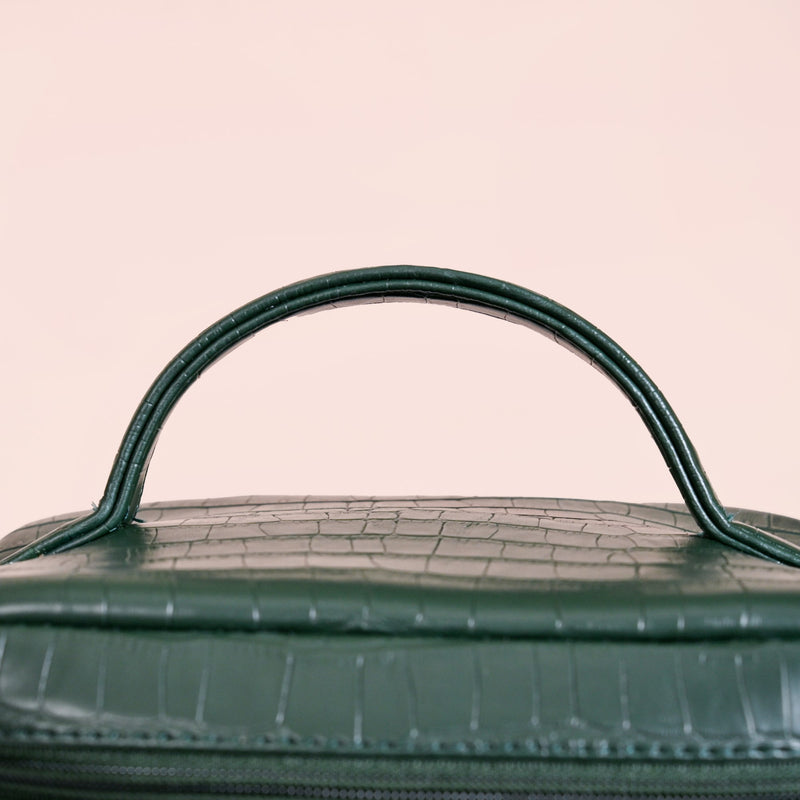Green Croco Lunch Bag With Insulation