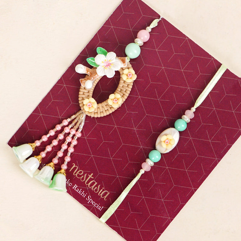 Green Harmony Rakhi Lumba Gift Set
