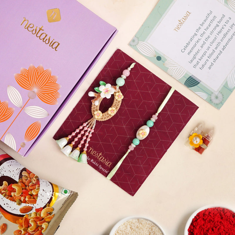 Green Harmony Rakhi Lumba Gift Set
