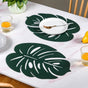 Green Laser Cut Monstera Leaf Table Mat Set Of 6