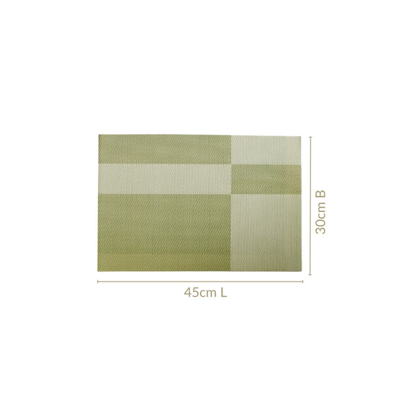 Set Of 6 Geometric Green Table Mat