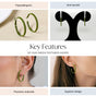 Green Textured Hoops