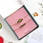 Green Flora Rakhi Set Of 4 With Box And Card